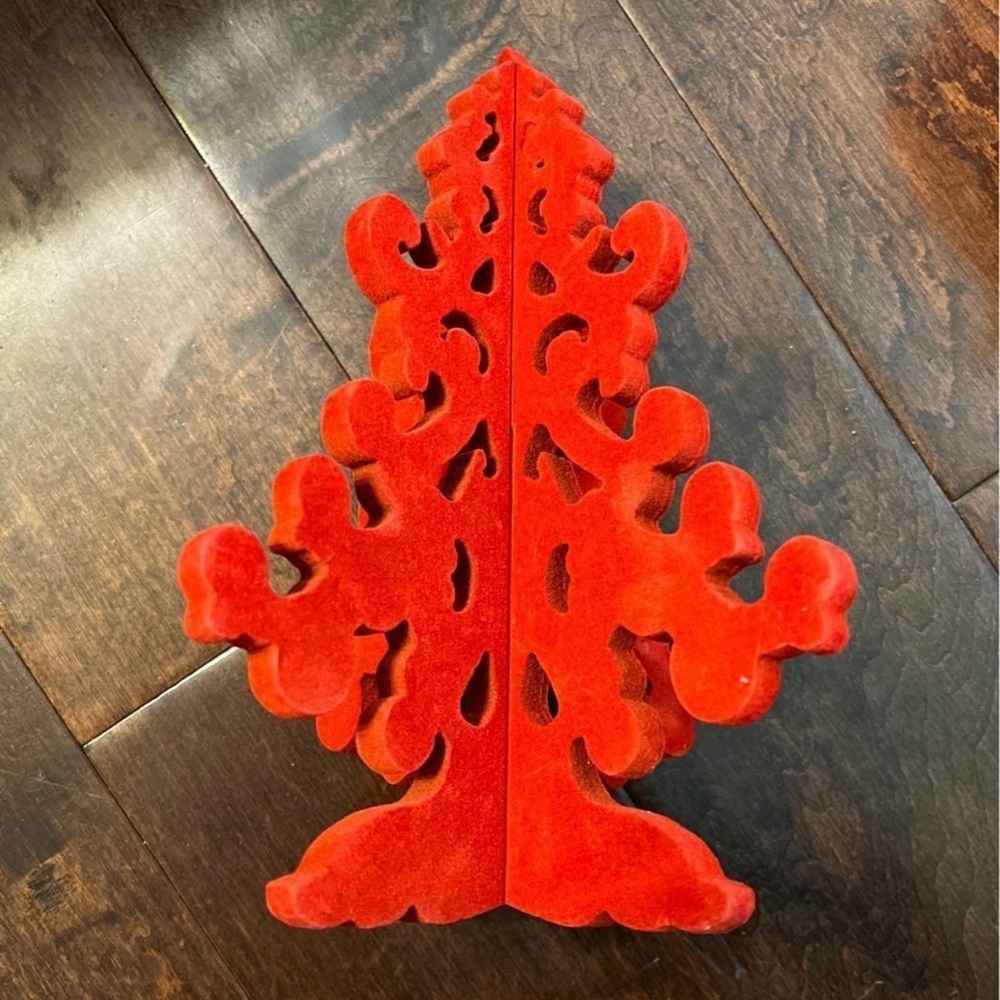 Velvet Red Christmas Tree decoration